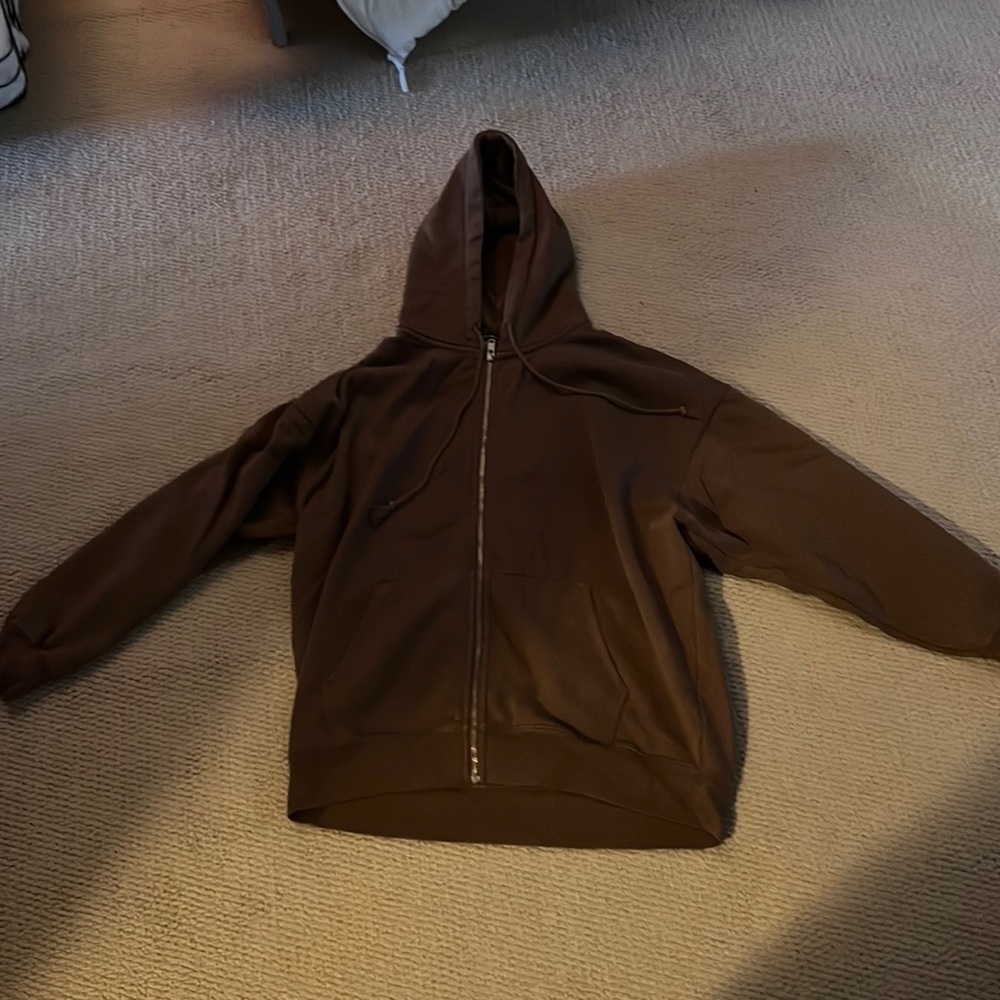 Oversized Brandy Melville Zip Up Hoodie